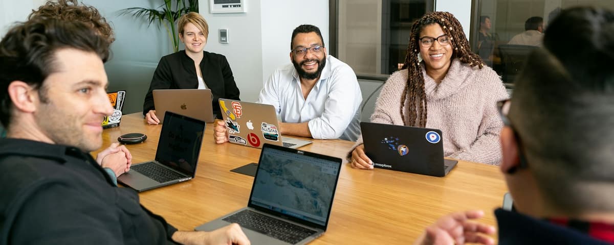 Farshore remote team collaborating in a professional workspace